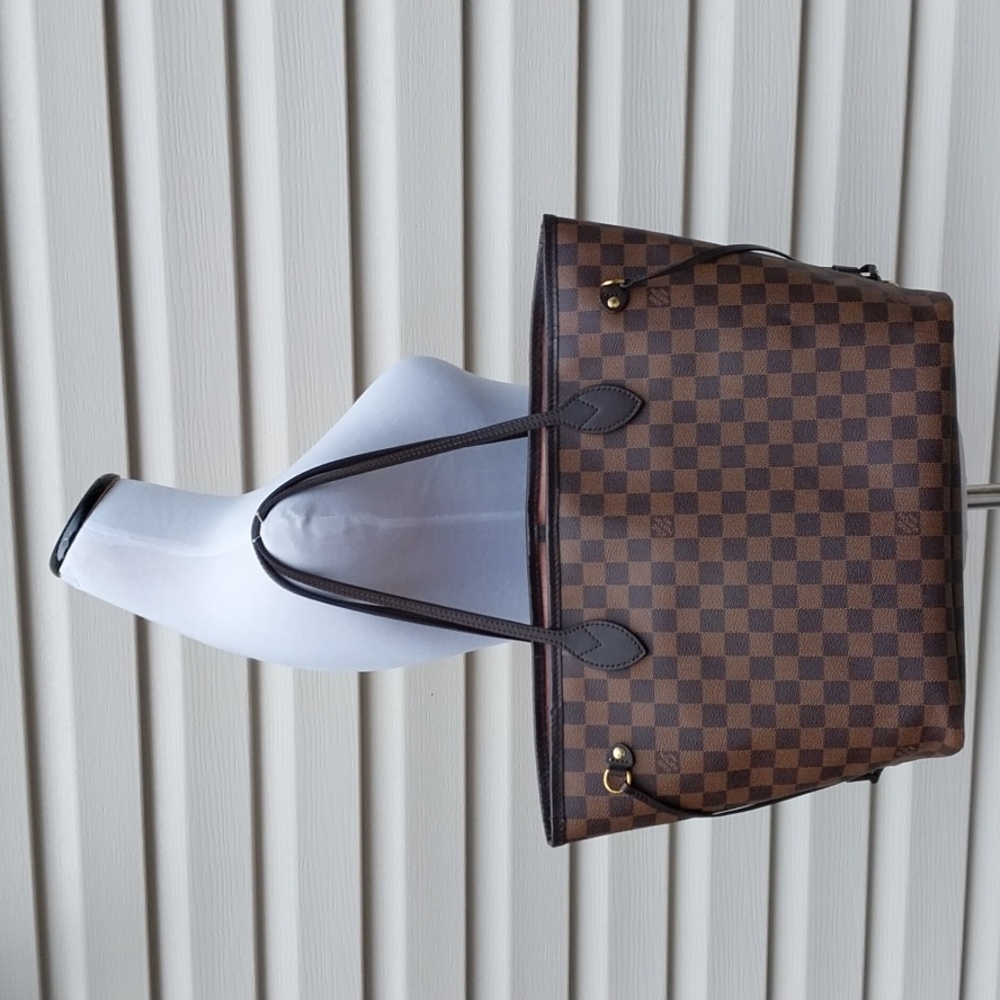 LOUIS VUITTON DAMIER EBENE NEVERFULL MM TOTE SHOULDER BAG